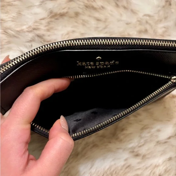 Kate Spade Staci Medium Saffiano Leather Wristlet - Black (no strap) - Picture 4 of 10